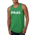 thumbnail image 1 of Wild Bobby Pray. Inspirational/Christian Men Graphic Tank Top, Kelly, Large, 1 of 5