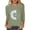 Light Green, variant on Tops for Women Casual Crew Neck Floral Print leeve Fashion Workout Clothes Black M