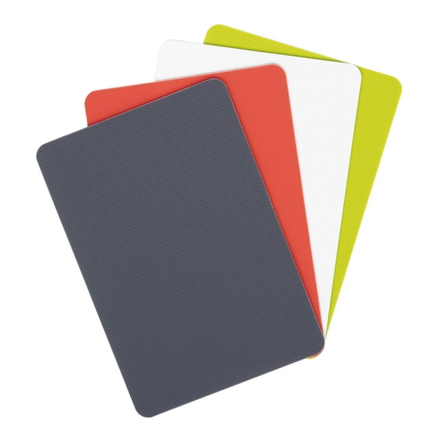 Dexas Heavy Duty Grippmat Juego De Tablas De Cortar Flexibles De Cuatro, 8 Por 11 Pulgadas, Gris, Rojo, Blanco Y Verde Dexas NA