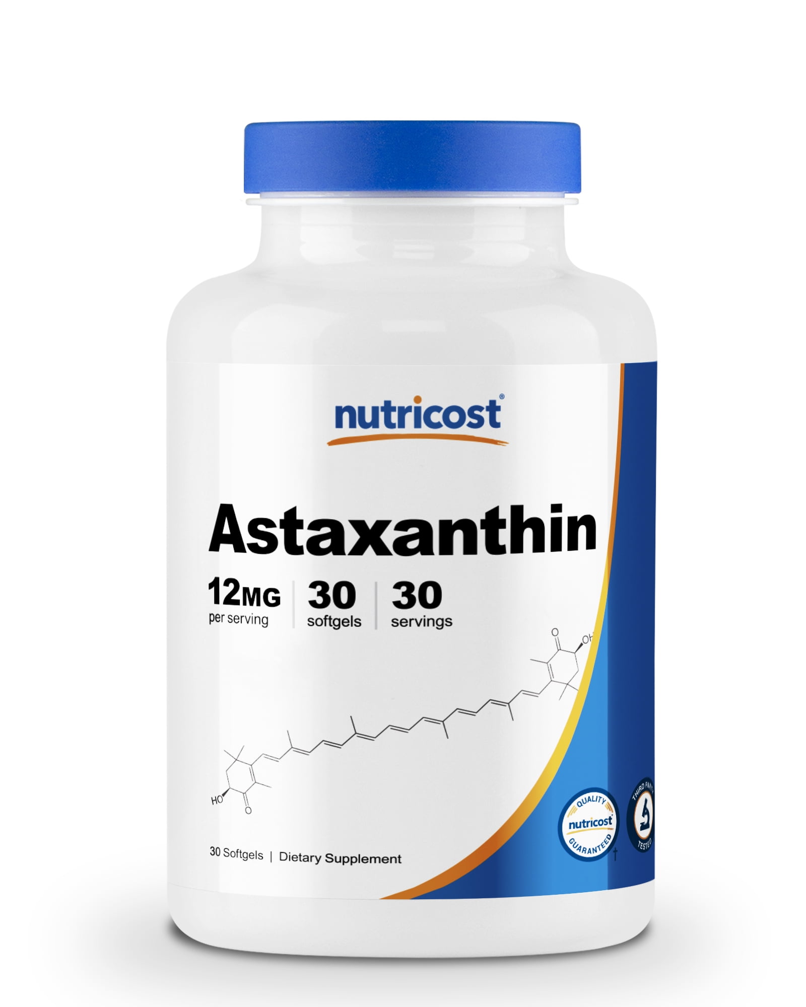 Nutricost Astaxanthin 12mg (30 Softgels) Gluten Free and NonGMO