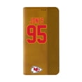 thumbnail image 2 of Keyscaper Chris Jones Brown Kansas City Chiefs Folio iPhone Case, 2 of 7