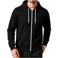 thumbnail image 3 of Chiccall Mens Fleece Hoodie with Pockets Full Zip Long Sleeve Drawstring Hooded Sweatshirts Fashion Casual Athletic Solid Jacket, 3 of 6