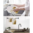 thumbnail image 5 of Farmhouse Sunflower Kitchen Dish Towels for Drying Dishes Set of 3, Vintage Daisy Butterflies Gray Wood Waffle Weave Microfiber Hand Tea Bathroom Towels Quick Dry & Absorbent Towel 12x12, 5 of 7