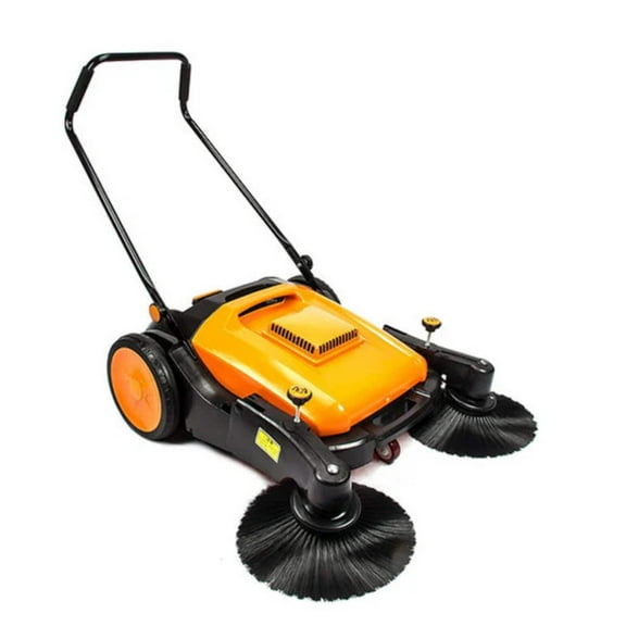 SANITMAX RT980S 38" Manual Push Powered Floor Sweeper, 38,000 sqft/h, Triple Brushes, Air filter For Dust Control