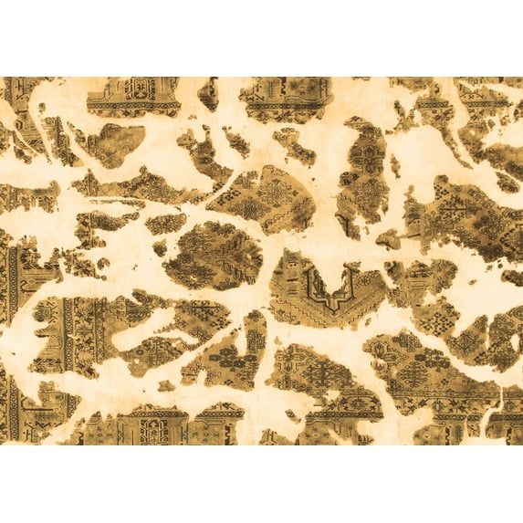 Ahgly Company Indoor Rectangle Abstract Brown Modern Area Rugs, 2' x 3'