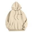 thumbnail image 4 of MHFRRA Sudadera con Capucha con Estampado de Letras para Un Uso Diario Cómodo, Ideal para Salidas Informales y Capas Elegantes Beige, 4 of 5