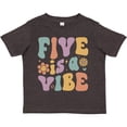 thumbnail image 3 of Inktastic Five is a Vibe 5th Birthday Retro Colors Boys or Girls Toddler T-Shirt, 3 of 5