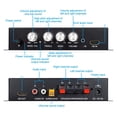 thumbnail image 3 of Amplificateur Audio Stéréo M045, Récepteur Audio Double Canal HiFi Amplificateur Stéréo avec Bluetooth, Prend en Charge l'Interface Multimédia HD / Entrées R CA / aux, pour Audio Domestique et Ordinateur, 3 of 7