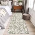 thumbnail image 5 of Farmhouse Sage Green Large Area Rugs for Bedroom Living Room, Soft Non Slip Carpet Bedside Rug, Vintage Flower Leaf Botanical Rectangular Floor Cover Kitchen Accent Rug 2'x6' for Dining Room/Office, 5 of 9