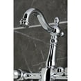 thumbnail image 3 of Kingston Brass KS2441WLL Willshire Double-Handle Wall-Mount Bridge Kitchen Faucet, Polished Chrome, 3 of 7