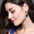 thumbnail image 2 of Aretes Cristal Rhinestone Lágrima Hoja Pendiente Colgante para Fiesta Boda, 2 of 4