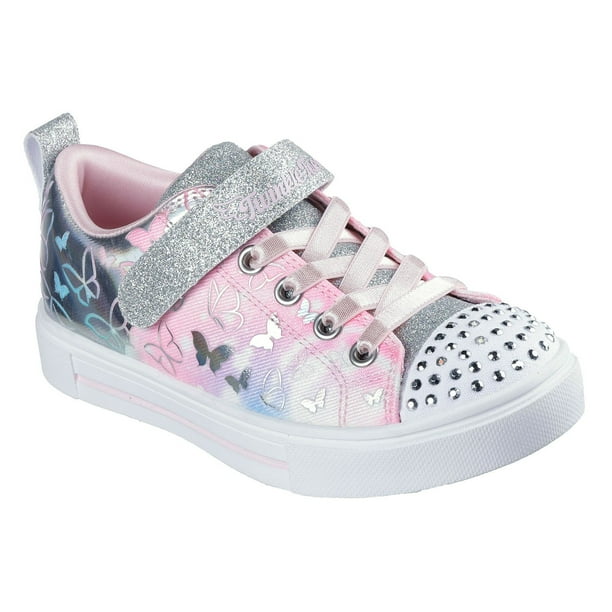 ラッキーツアーズ Sketchers Twinkle Toes Sparks Light Up Zip Sneakers EUC Wing