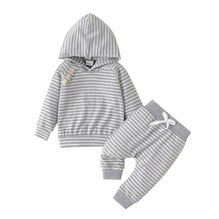

JHLZHS Organic Baby Bodysuit Kids Baby Boys Girls Long Sleeve Patchwork Hoodie Sweatshirt Tops Striped Pants Trousers Outfit Set 2Pcs Clothes Casual Joggers Boy Clothes Cow Costume Baby