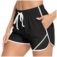 thumbnail image 2 of Delliss Womens Workout Gym Sports Shorts Casual Lounge Shorts Ladies Fashion Simple Active Apparel with Pockets, 2 of 7