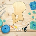 thumbnail image 5 of Clearance! Hangs under$5 Woman Head Shape DIY Wooden Crafts Template Wreath Silhouette Template, 5 of 9