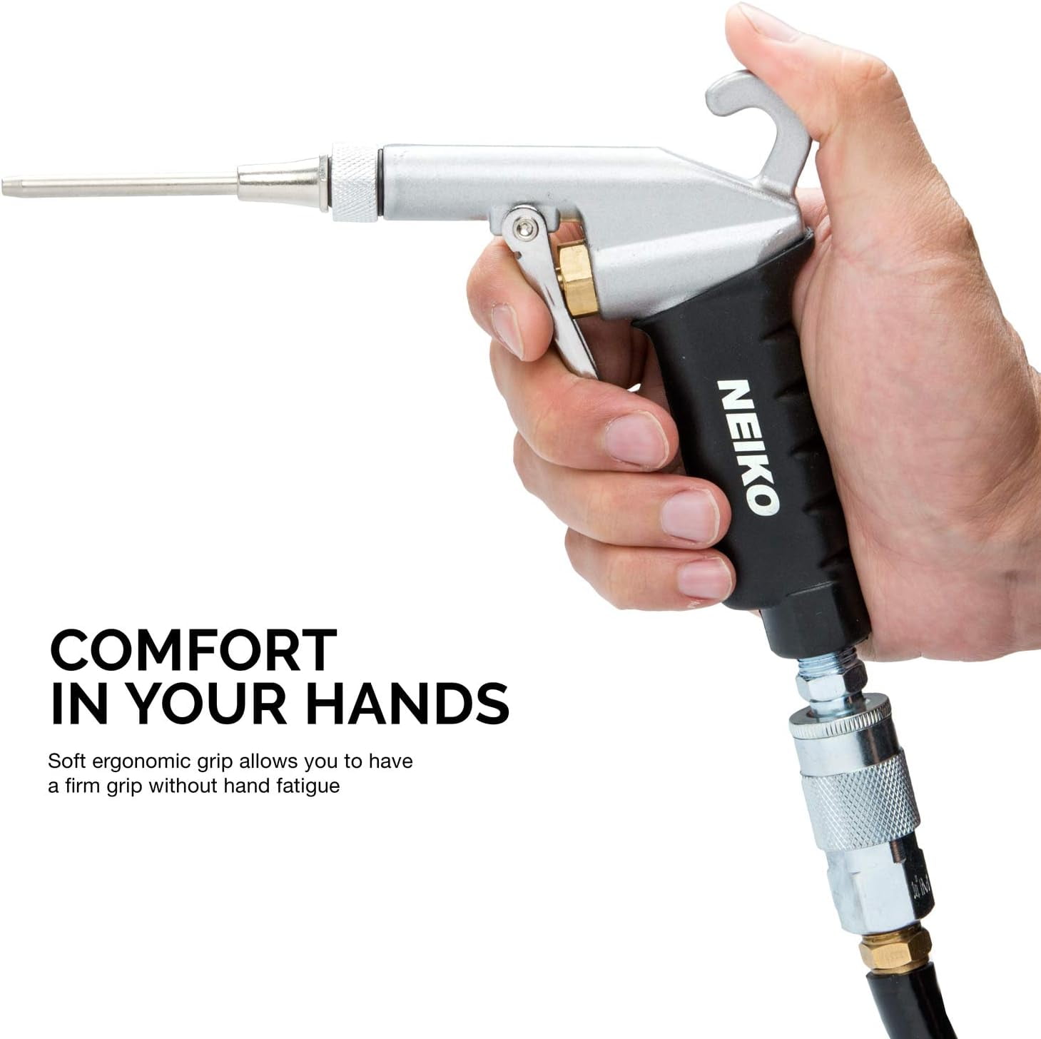 MKEUDQ-31121A High Flow Air Blow Gun | 3 Pc Pneumatic Air Nozzle | Dust Gun | Air Gun Compressor Accessories | ¼\u201d