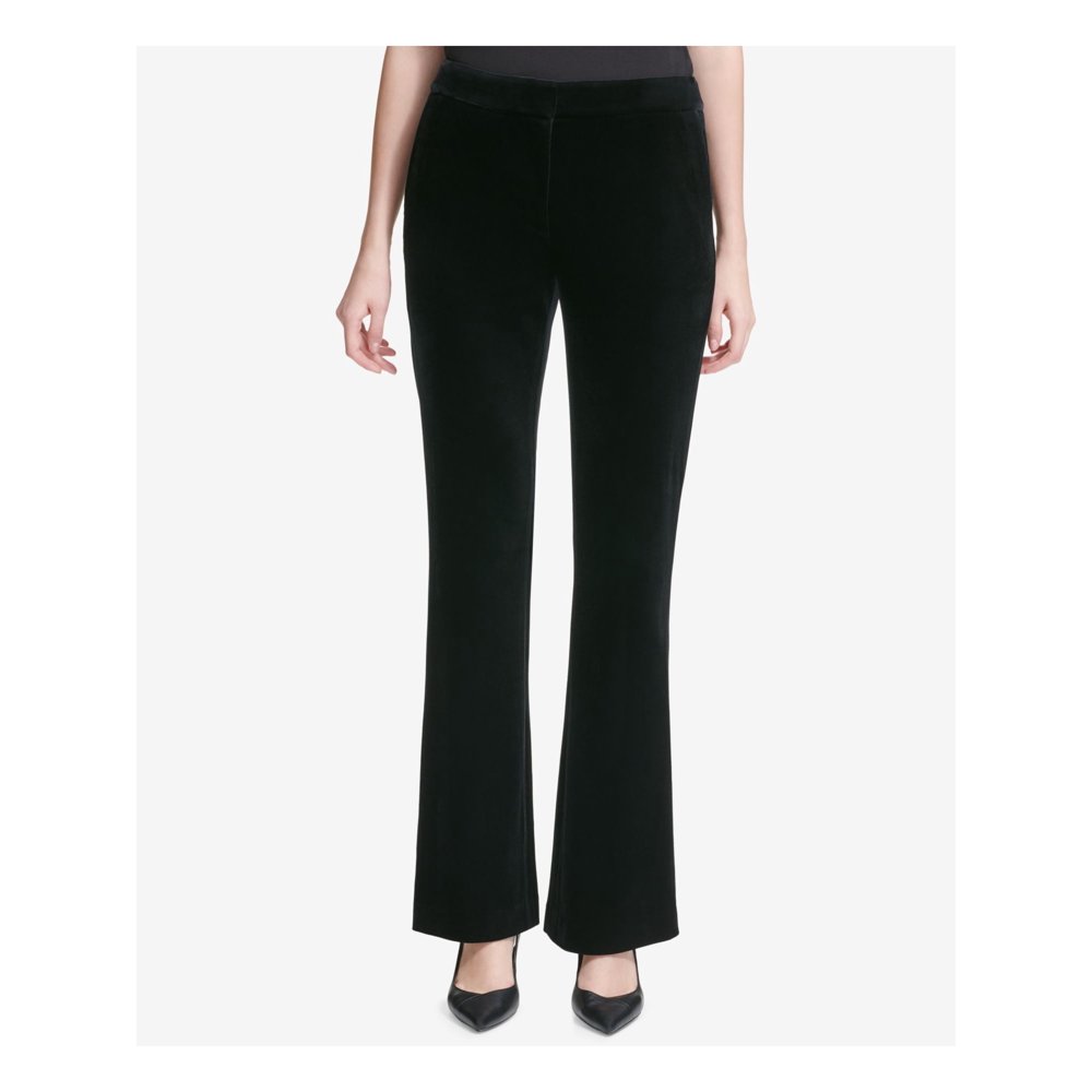 calvin klein black velvet pants