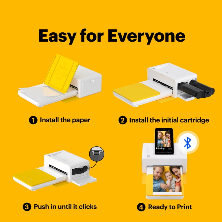 KODAK Dock Plus 4PASS Instant Photo Printer 4x6 with 50 Sheets