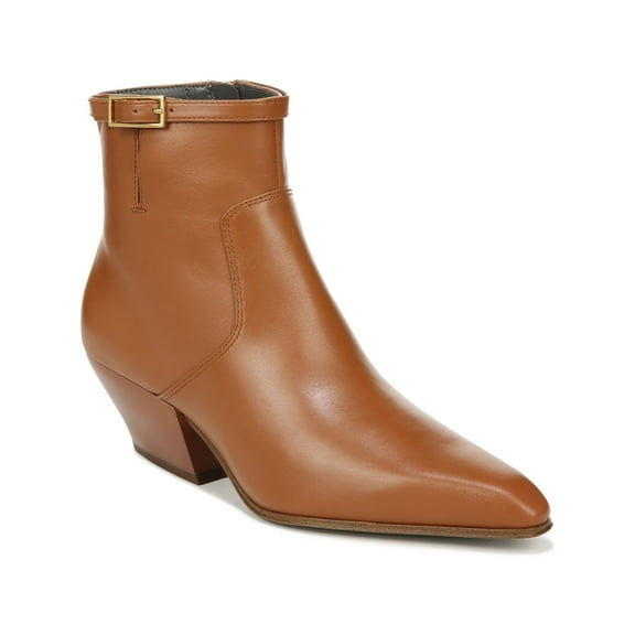 Franco Sarto Women's Amber Snip Toe Ankle Boot Bisquit Brown Leather 7M