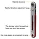 thumbnail image 4 of Mini Ratchet Wrench 1/4 Inch Drive Socket Hex Screwdriver Bit Dual Head Ratchet Wrench Tool with Two Bit Heads Straight Banmo, 4 of 5