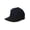 Black, variant on Solid Plain Style Flatbill Snapback Hat Cap, White