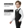 thumbnail image 6 of Boys Suit Formal Dress Clothes Big Boy Wedding Outfit Vest+Pants+Dress Shirt+Chain+Adjustable Tie 6-10Y, 6 of 7