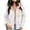 White, variant on Smsaxvxz Women's Lamb Wool Warm Jacket Fashion Solid Long Sleeve Full Zip Coats Fall Winter Tops with Pockets Light Blue M