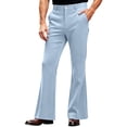 thumbnail image 2 of StSilkitty Mens Flare Dress Pants Elastic Waist Bell Bottom Trousers Business Casual Flared Pants with Pockets, 2 of 7