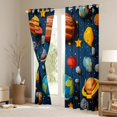 thumbnail image 3 of Manfei Colorful Planet Curtains Pack of 2 (42x84 Each),Oil Painting Aesthetic Curtains Blackout,Cartoon Stars Print Bedroom Curtains For Boys Kids,Microfiber Bedroom Decor, 3 of 6
