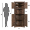 thumbnail image 2 of Blotout 68" Tall Farmhouse Corner Cabinet with 4 Doors, 28.3" W Barn Door Storage Cabinet with Adjustable Shelves, 5 Tier Corner Storage Cabinet for Bathroom,Living Room,Kitchen, 2 of 7
