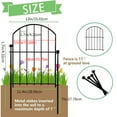 thumbnail image 5 of Black Garden Picket Fence Decorative Panels Rustproof Border Edging for Grass Lawns Flower Beds Garden Outdoor, 5 of 8