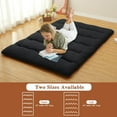 thumbnail image 3 of Twin/Full/Queen Size Floor Futon Mattress, 3" Thicken Roll Up Daybed Futon, Portable & Foldable Tatami Mat for Sofa Lounger, Camping, Dormitory, Yoga Sleep Nap Meditation, 3 of 7