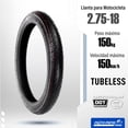 thumbnail image 2 of Llanta Para Moto 2.75-18 Tubeless Motometa P6164 Delantera, 2 of 4