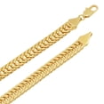 thumbnail image 2 of 6mm 14k Yellow Gold Plated Square Franco Chain Necklace, 24 inches, 2 of 7
