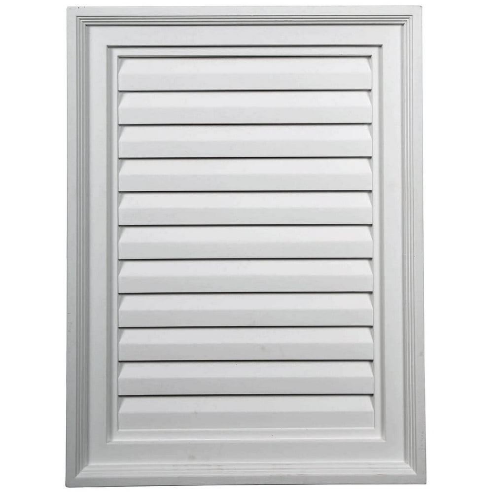 18"W x 22"H Vertical Urethane Gable Vent Louver, NonFunctional
