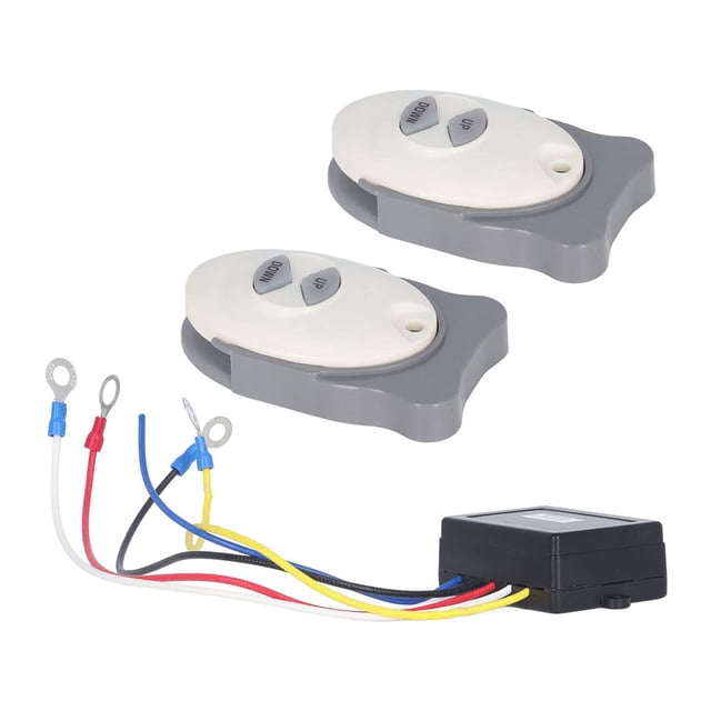 Riwesomey Controlador inalámbrico de cabrestante, controlador inalámbrico de 12v, anclaje de Control remoto duradero, 3 uds. Bombillas para automóviles