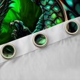 thumbnail image 4 of Feelyou Gothic Green Dragon Blackout Curtains Set of 2 (52x84 Each) Wildlife for Boys, Ink Autumn Leaf Window Curtains, Green Black, 4 of 6