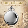 thumbnail image 2 of DESIGNICE Pocket Watches for Men,Simple Smooth Surface Pocket Watch,Classic Flip Phone Mens Pocket Watch,Christmas Graduation Birthday Fathers Day Gift,Silver, 2 of 7