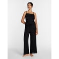thumbnail image 3 of Joyspun Women’s Lace Trim Ribbed Pants, 30'' Inseam, Sizes XS-3X, 3 of 6