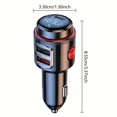 thumbnail image 3 of XHSGX Transmisor FM coche inalámbrico doble USB PD 30W QC3.0 llamadas manos libres reproducción pendrive Type C, 3 of 7
