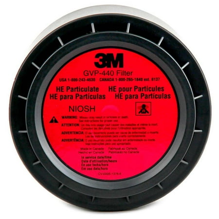 High Efficiency Particulate Air - 3M High Efficiency Particulate Filter (HE) GVP-440, for use with GVP-Series Powered Air Purifying Respirator (PAPR)