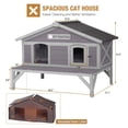 thumbnail image 6 of JTAOT Outdoor Cat House 100% Insulated Weatherproof Feral Cat Shelter for Winter, Outside Cat Enclosure Fully Insulated, 6 of 7