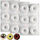 thumbnail image 1 of Moldes de gelatina, 3 moldes de silicona acanalados para tartas, moldes de silicona antiadherentes de 6 cavidades para hornear, magdalenas, donuts, pan de maíz, brownie, jaleas (confet, 1 of 5