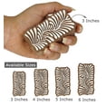 thumbnail image 2 of IBA Indianbeautifulart Textile Printing Block Leaf Pattern Border Hand Carved Wooden Stamp Wood Block Printing Textile Stamps For Fabric/ Pottery Blocks,5 Inch, 2 of 6