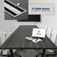thumbnail image 4 of Sturdy Conference Table With Cable Management Grommets By Ahliss- Modern Rectangle Office Meeting Table With Wood Tabletop And Metal Frame & Legs- Easy Assembly Boardroom Table, 4 of 8