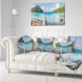thumbnail image 3 of Designart Pier to the Island Panorama - Landscape Photography Throw Pillow - 12x20, 3 of 5