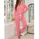 thumbnail image 2 of Conjunto de pijama ZMJ Pink para mujer, camisa de manga larga y pantalones XL, 2 of 9