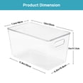 thumbnail image 4 of Sindcom 4 Pack Clear Plastic Storage Bins with Lids, Pantry Organizer, for Cabinet, Kitchen, XLarge, 4 of 7