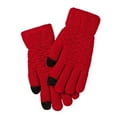thumbnail image 4 of Women's Winter Touchscreen Gloves, Thermal Wool Lined Knit Gloves, Cable Knit Warm Gloves for Cold Weather, Texting, and Outdoor Activities - Red, 4 of 4