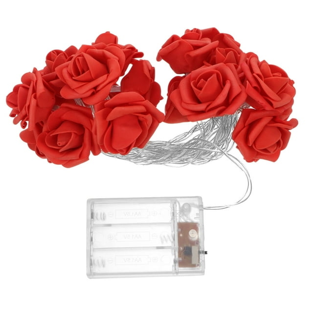 1 Set LED PE Rose Flower Lamp String Decorative Lamp Photography Decor Lights